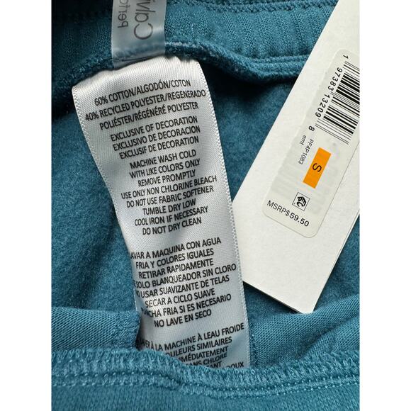 Calvin Klein Performance Women's Fleece Logo Stripe Joggers NWT TEAL SIZE S - Picture 5 of 7